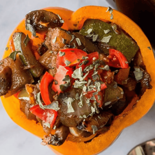 Spicy Vegan Stuffed Peppers