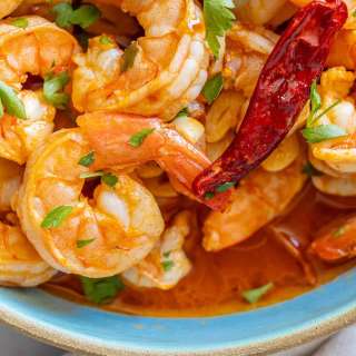 Garlic chili shrimp (gambas pil pil)