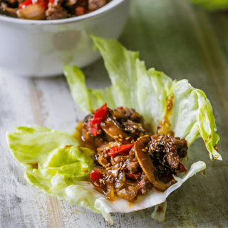 Sweet Chili Beef Slow Cooker Lettuce Wraps