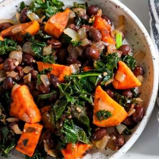 Sweet Potato, Kale, and Black Bean Skillet