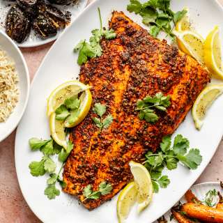Spicy Middle Eastern Baked Salmon
