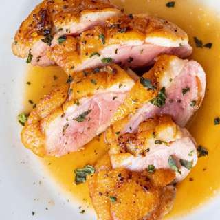 Crispy Seared Duck Breast With Orange Sauce