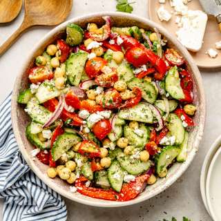 Mediterranean Cucumber Chickpea Salad