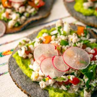 Ceviche Tostadas with Ensenada Ceviche