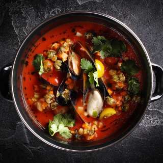 Mussel Soup with Tomatoes