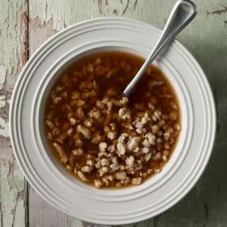 Duck Soup with German Riebele Dumplings