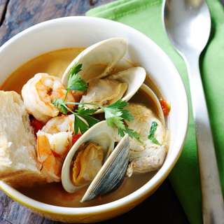 Halibut and Shellfish Soup