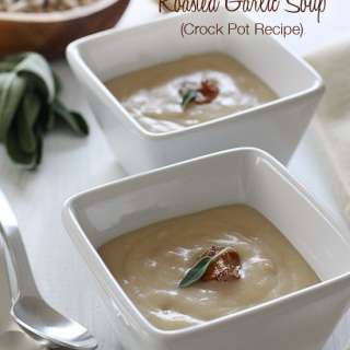 Tuscan White Bean and Roasted Garlic Soup (Crock Pot Recipe)
