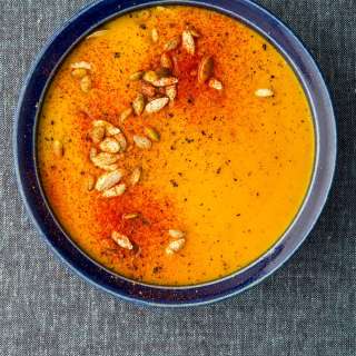 Spicy Butternut Squash Soup with Bacon