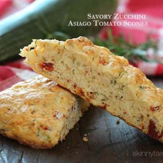 Savory Zucchini Asiago Tomato Scones
