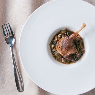 Braised Duck Legs with Leeks
