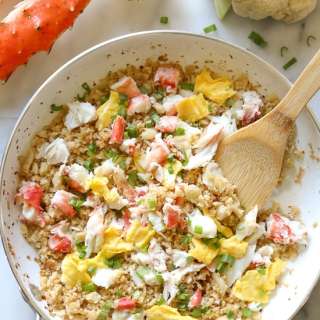 King Crab Cauliflower Fried Rice