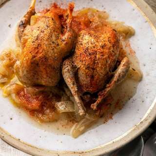 Spanish Stewed Quail with Paprika and Onions