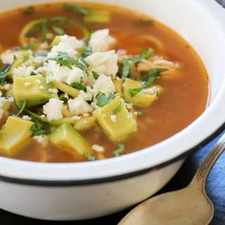 Chipotle Chicken Zucchini "Fideo" Soup (Slow Cooker or Instant Pot)