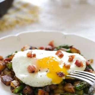 Asparagus-Pancetta Potato Hash