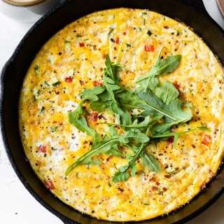Caramelized Onion, Red Pepper and Zucchini Frittata