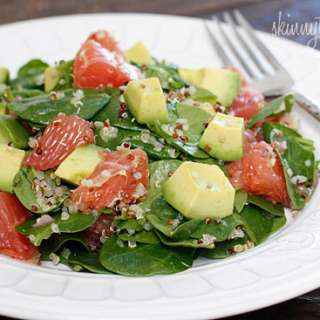 Quinoa Salad with Spinach Grapefruit & Avocado
