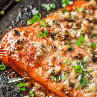 Baked Salmon with Ginger Soy Marinade