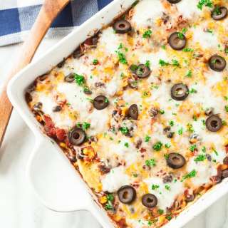 Mexican Style Cheesy Ravioli Bake