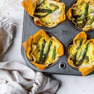 Asparagus and Feta Tartlet with Phyllo Crust