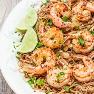 Soba Noodles with Shrimp and Lime Cilantro