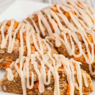 Triple Pumpkin Scones with Cream Cheese Icing