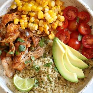 Instant Pot Chipotle Chicken Bowls with Cilantro Lime Quinoa