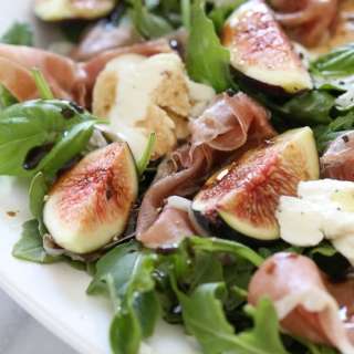 Prosciutto, Mozzarella and Fig Salad with Arugula