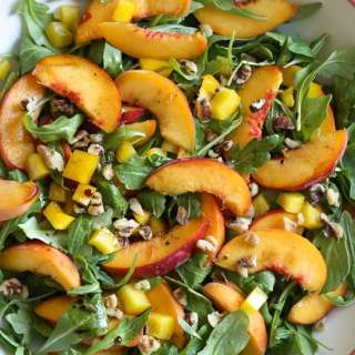 Peach Arugula Salad
