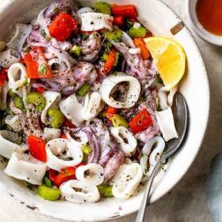 Chilled Calamari Salad with Lemon and Parsley