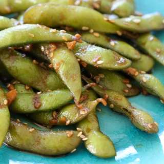 Spicy Garlic Edamame