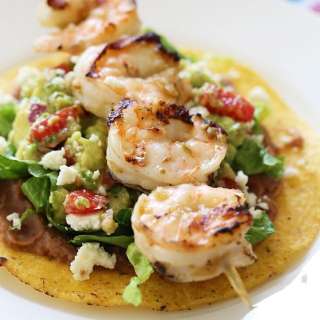 Grilled Shrimp Tostadas