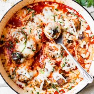Cheesy Turkey Meatball Skillet