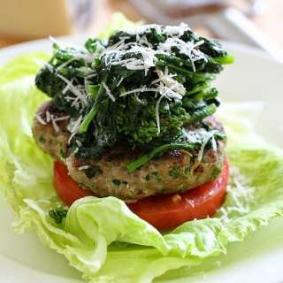 Broccoli Rabe Turkey Burgers