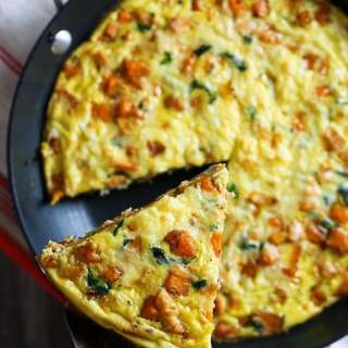 Leftover Turkey and Sweet Potato Frittata