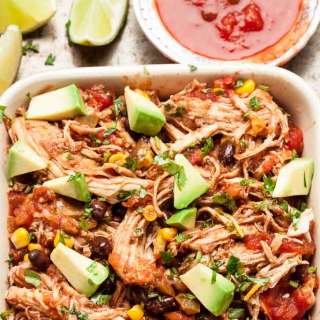 Easy Slow Cooker Salsa Chicken