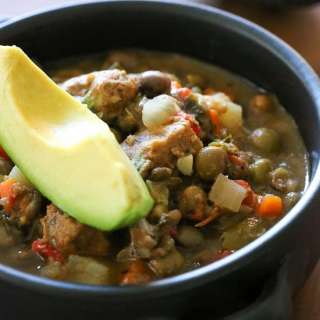 Slow Cooker Pork and Gandules (Pigeon Peas) Stew