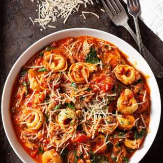 30-Minute Tortellini with Sausage and Spinach