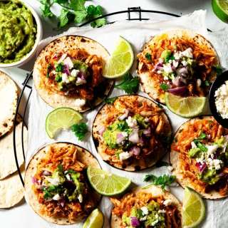 Chicken Tinga Tacos (Meal Prep, Freezer Friendly)