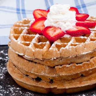 Fluffy Whole Wheat Waffles