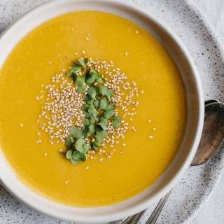 Roasted Kabocha Squash Soup Recipe (aka Japanese Squash Soup)