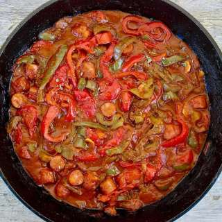 Mediterranean Sausage and Peppers - Spetzofai