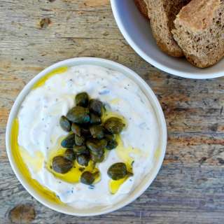 Creamy Greek Lemon Caper Dip