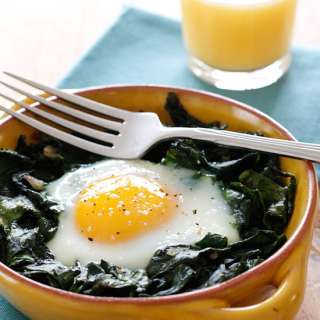Baked Eggs with Spinach