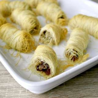 Kalamata Olive Phyllo Pies with Honey Syrup