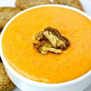 Roasted Red Pepper Dip with Feta Cheese and Greek Yogurt