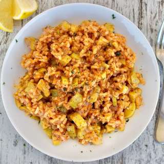 One-Pot Greek Zucchini Rice