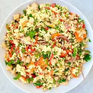 Couscous with Roasted Vegetables and Chickpeas