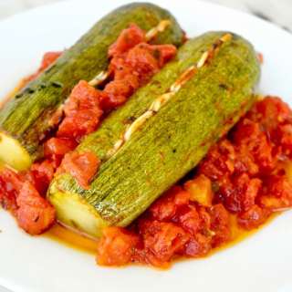 Roasted Zucchini with Garlic and Tomato-A Recipe from Crete