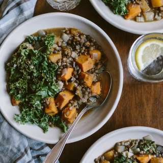 Slow Cooker Butternut Squash Lentil Stew